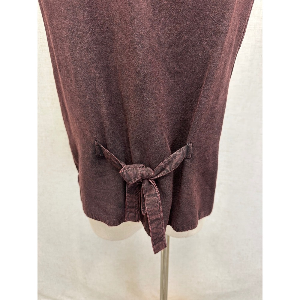 Raviya Brown Floral Embroidered Velvet Trim Rayon Vest Womens One Size Boho 90s - Picture 14 of 16